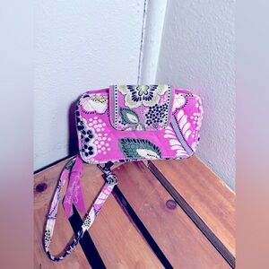 Vera Bradley Pink Floral ID Wristlet Walket
